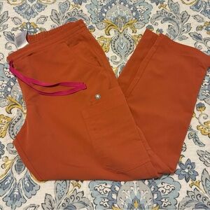 FIGS Women's Size L Petite Terracotta Yola Scrub Pants TW2000NP